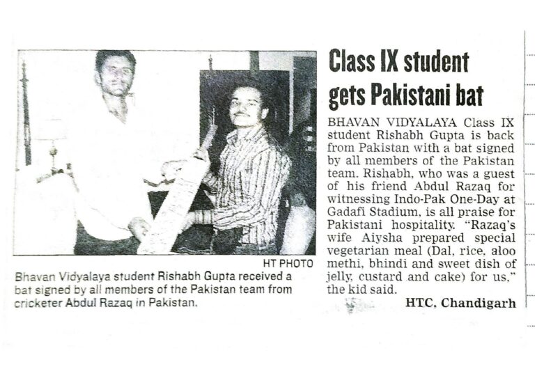 Class 9th student gets Pakistani bat